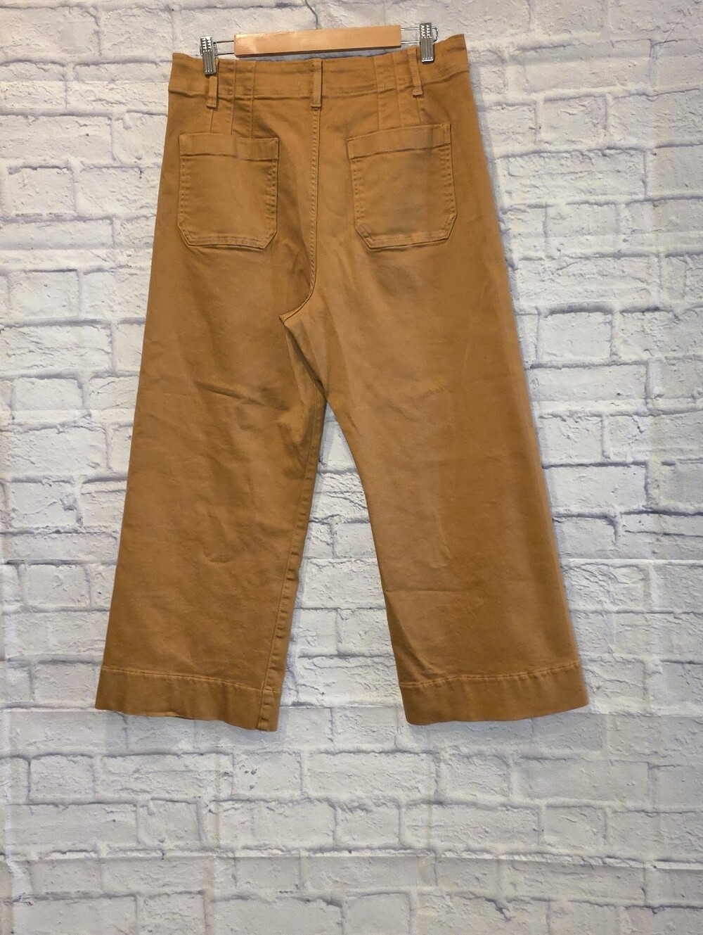 Lauren Conrad Wildflower Super High Rise Wide Leg Crop Pants Camel - 12 - Picture 2 of 3